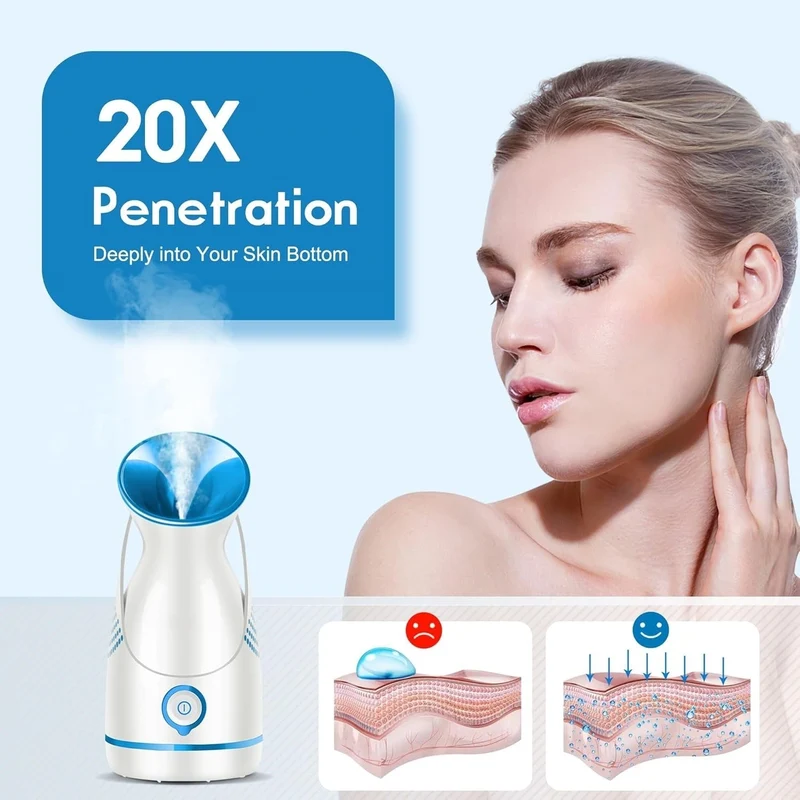 Nano-Ionic Facial Steamer – Pulisci in Profondità e Idrata la Tua Pelle!