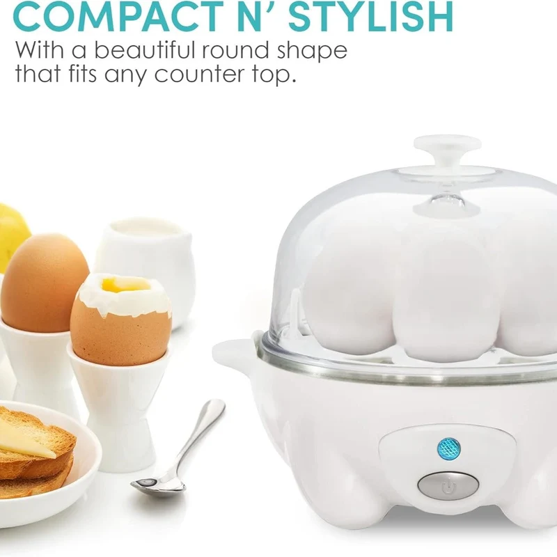 Cuocitore per Uova – Cottura Rapida, Uova in Poché e Preparazione di Omelette con Spegnimento Automatico