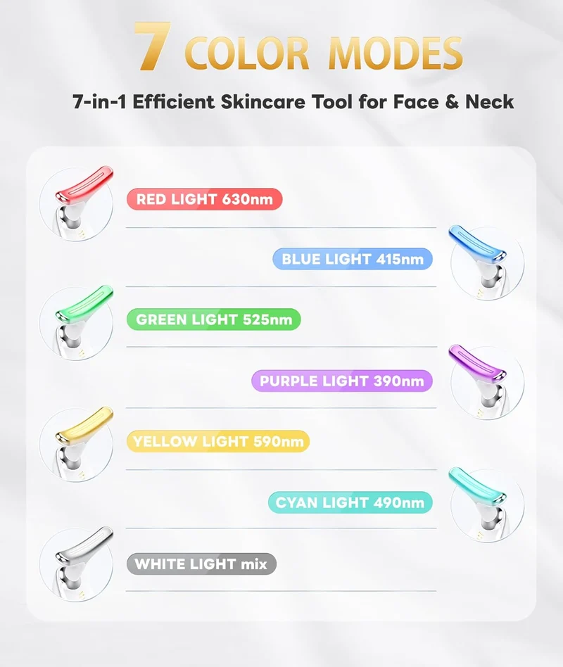 Massaggiatore Facciale RadiantGlow a 7 Colori