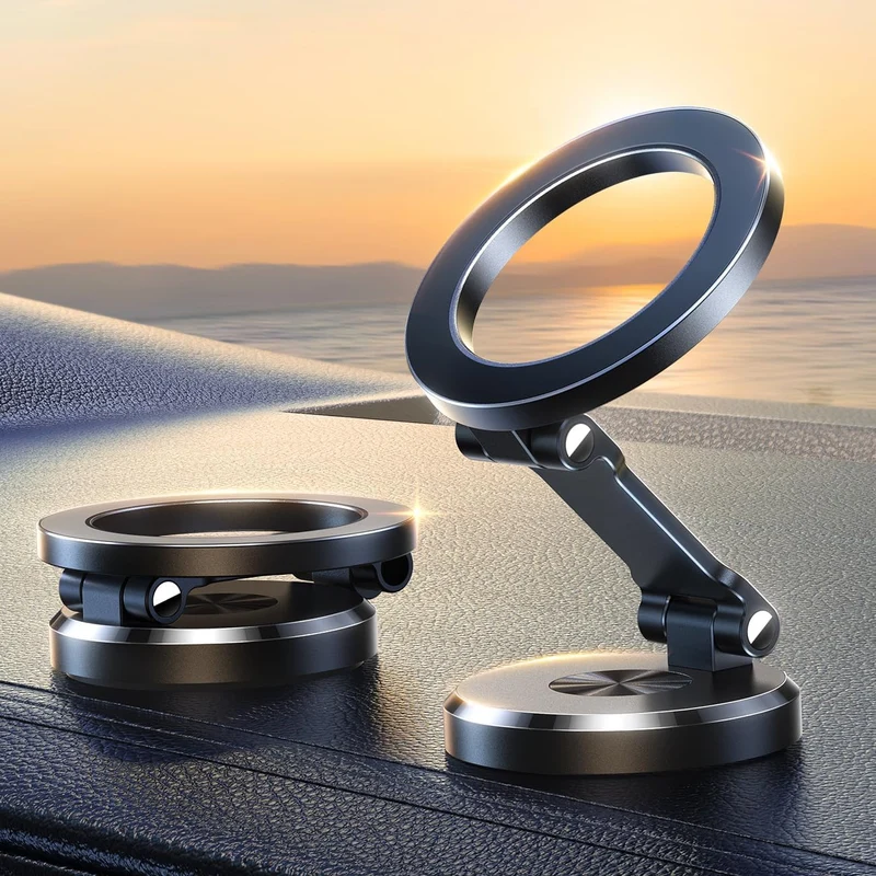 Supporto Magnetico Pieghevole a 360° per Auto - Robusto e Regolabile