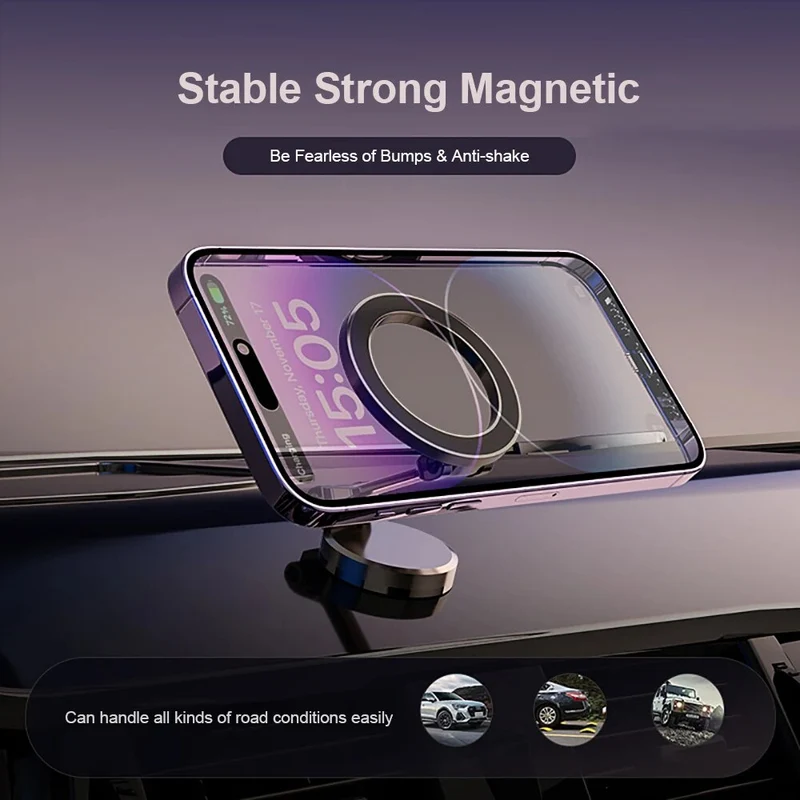 Supporto Magnetico Pieghevole a 360° per Auto - Robusto e Regolabile