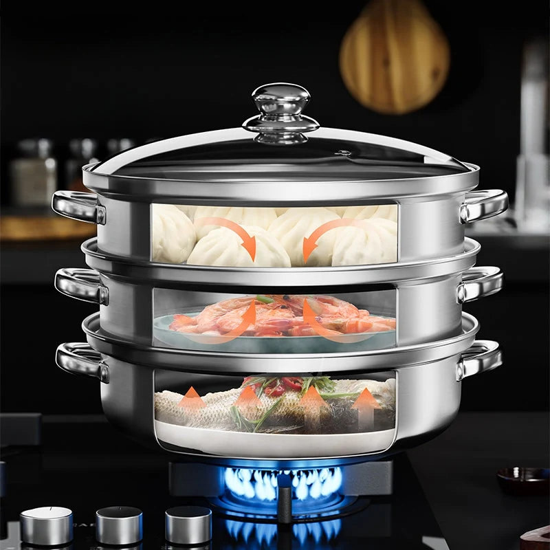 Vaporiera a 3 piani – NutriSteam