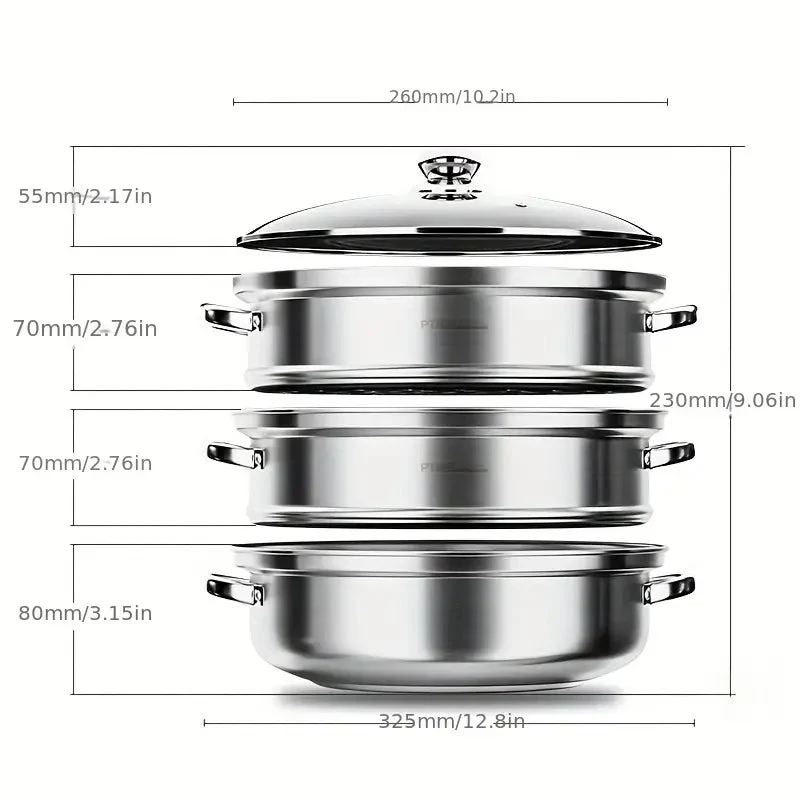 Vaporiera a 3 piani – NutriSteam
