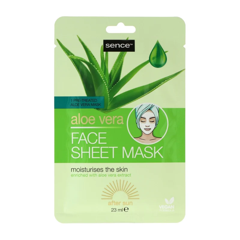 Masque visage en tissu à l'aloe vera