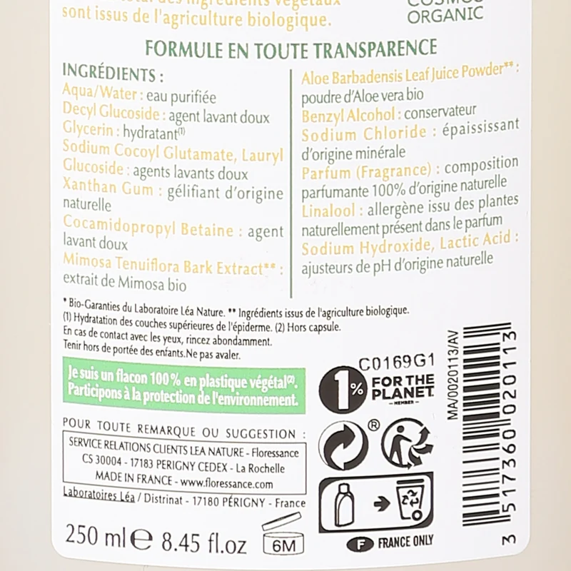 Gel douche bouquet de Mimosa