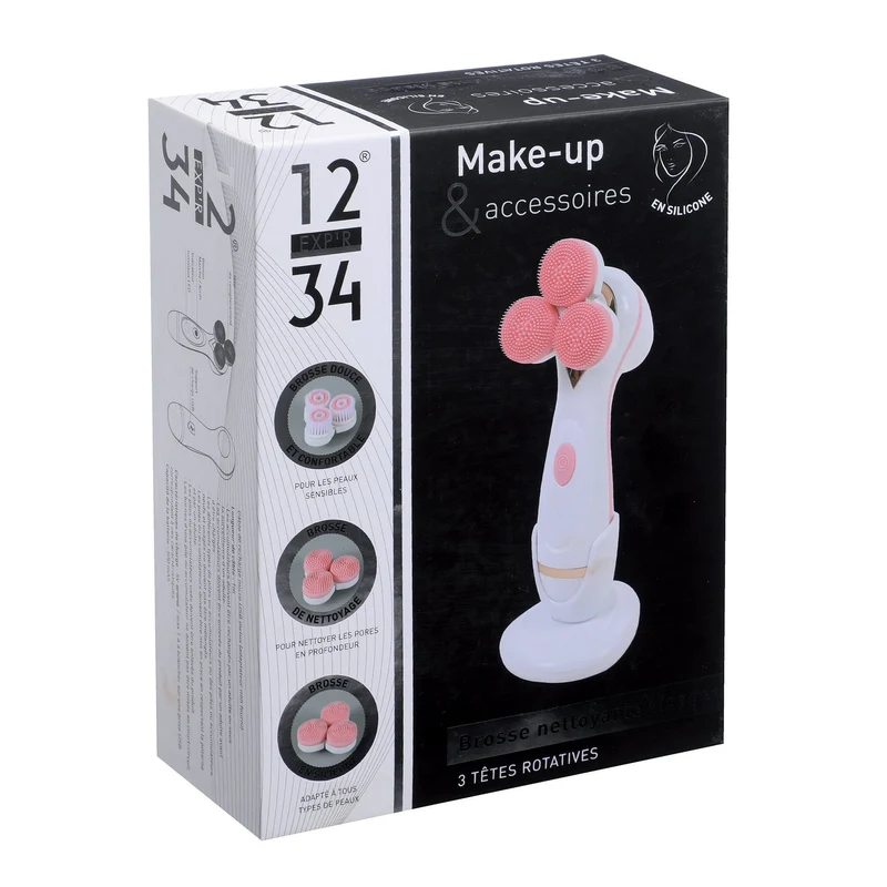 Brosse nettoyante visage 3 têtes