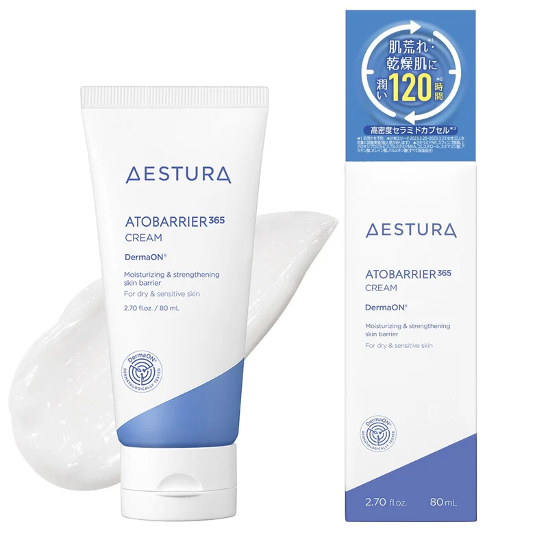 AESTURA Atobarrier 365 Moisturizing Cream 80mL for Sensitive Skin Fragrance-Free