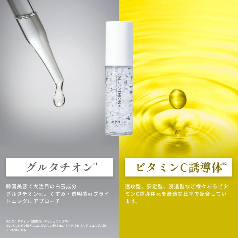 Glutathione Capsule Serum with Vitamin C & Niacinamide 30ml for glow & pores