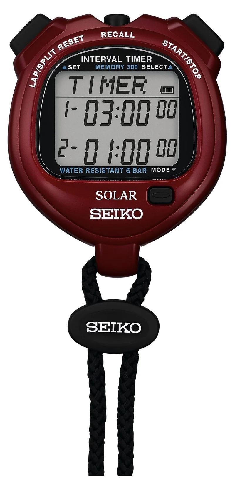 SEIKO Solar Interval Timer (Power Red) SVAJ103