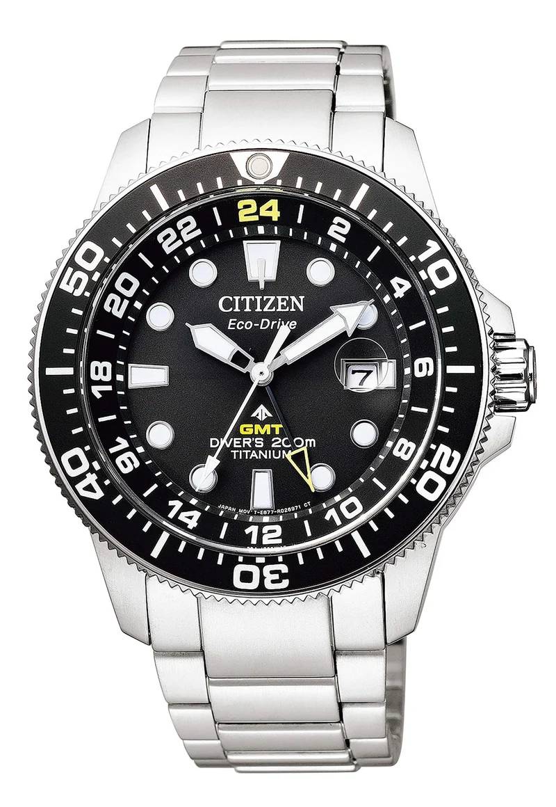 CITIZEN Promaster Eco-Drive Marine GMT Diver BJ7110-89E Silver Mens Watch