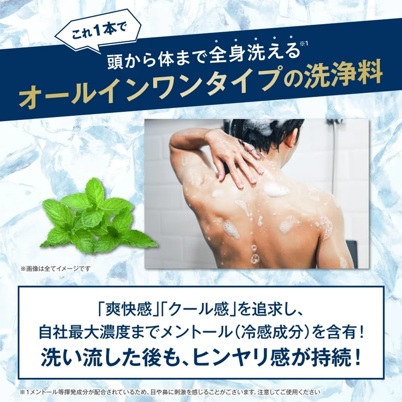 Kaminomoto Cooling Body Soap Men Deodorant Summer Fresh Scent 300g