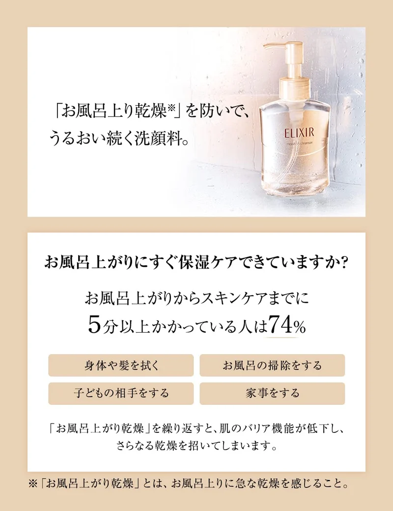 Shiseido Elixir Moist In Cleanse Facial Wash Orange Floral Scent 140ml