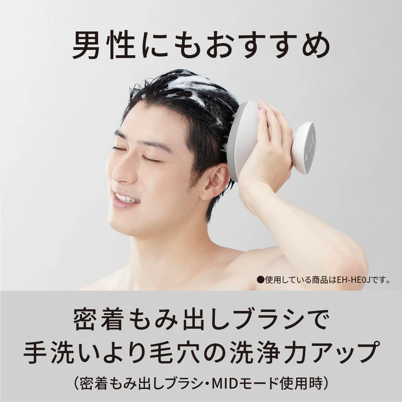 Panasonic Silver Scalp Massage Brush 3 Speed Settings EH-HE9J AC100-240V