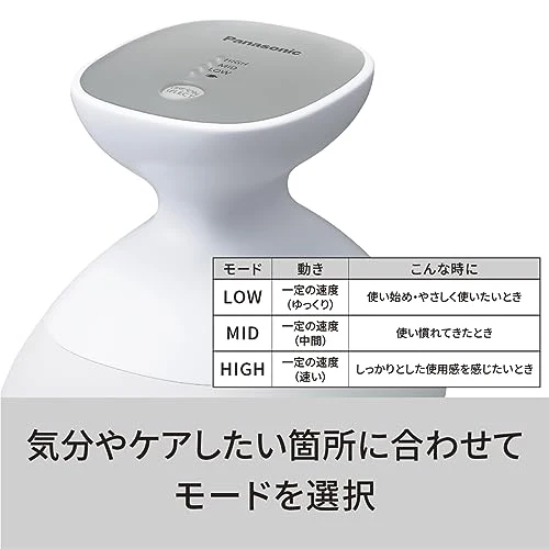 Panasonic Silver Scalp Massage Brush 3 Speed Settings EH-HE9J AC100-240V
