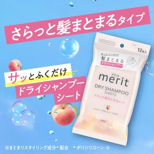 Merit Dry Shampoo Sheet Dry Hair Clumping Type 12 sheets