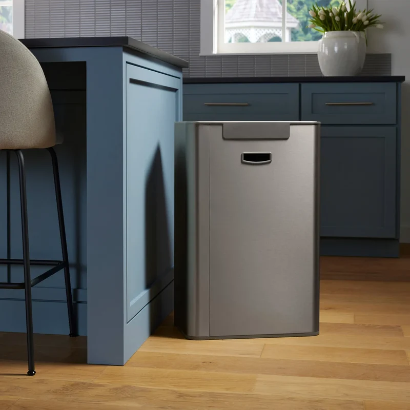 KOHLER - Poubelle en Acier Inoxydable avec Pédale de 47 L