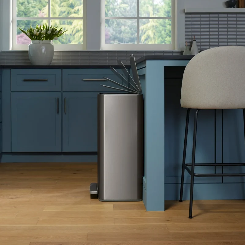 KOHLER - Poubelle en Acier Inoxydable avec Pédale de 47 L