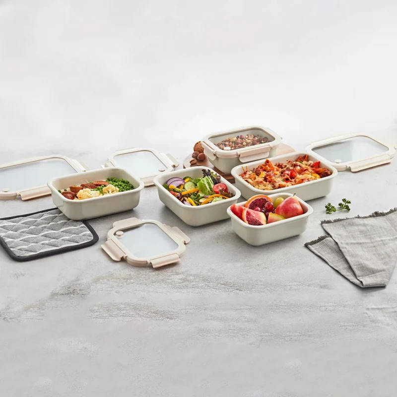 SAFDIE & CO. INC - Ensemble de Rangement en Céramique pour Aliments, 10 Pièces