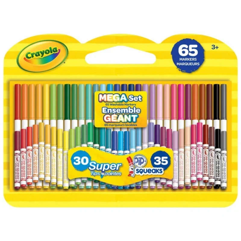 CRAYOLA - Ensemble Géant de 65 Marqueurs Lavables