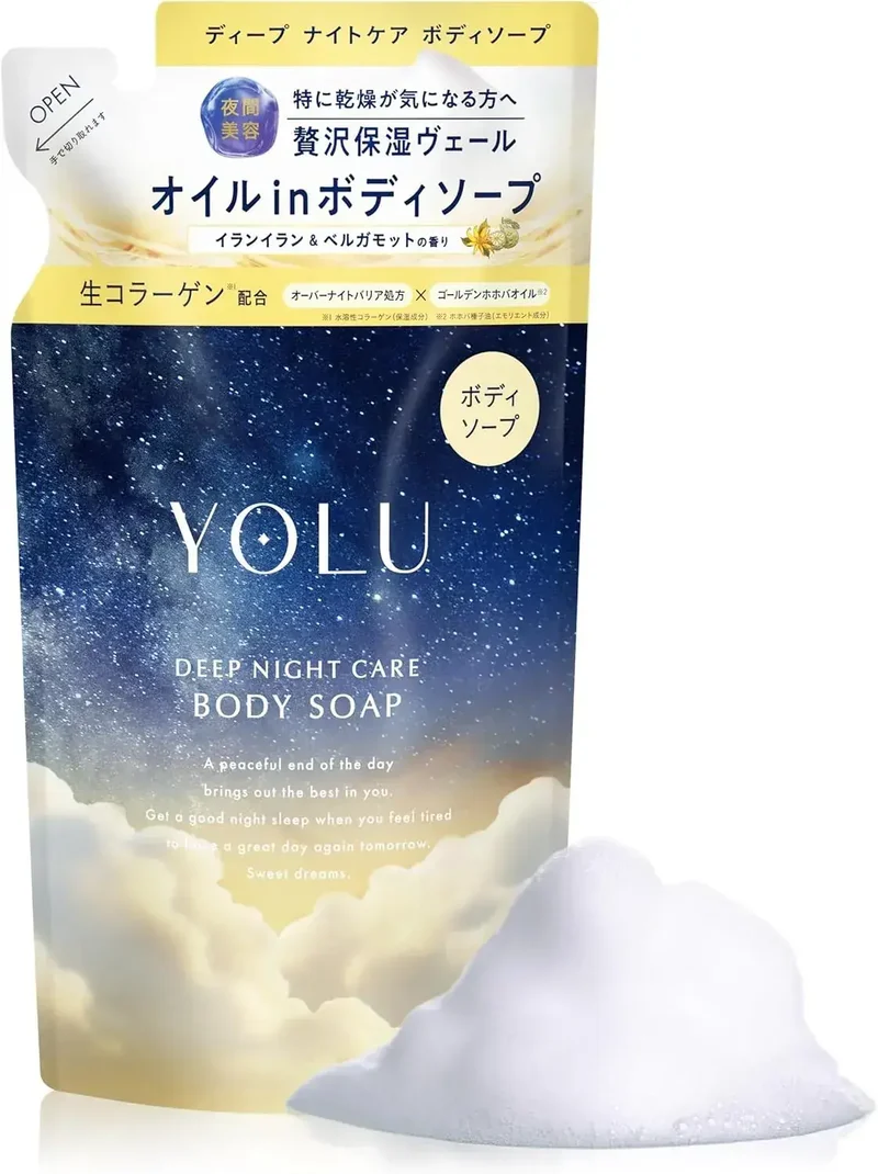 Yolu Deep Night Hydrating Body Wash Bottle 537g for Dry Skin