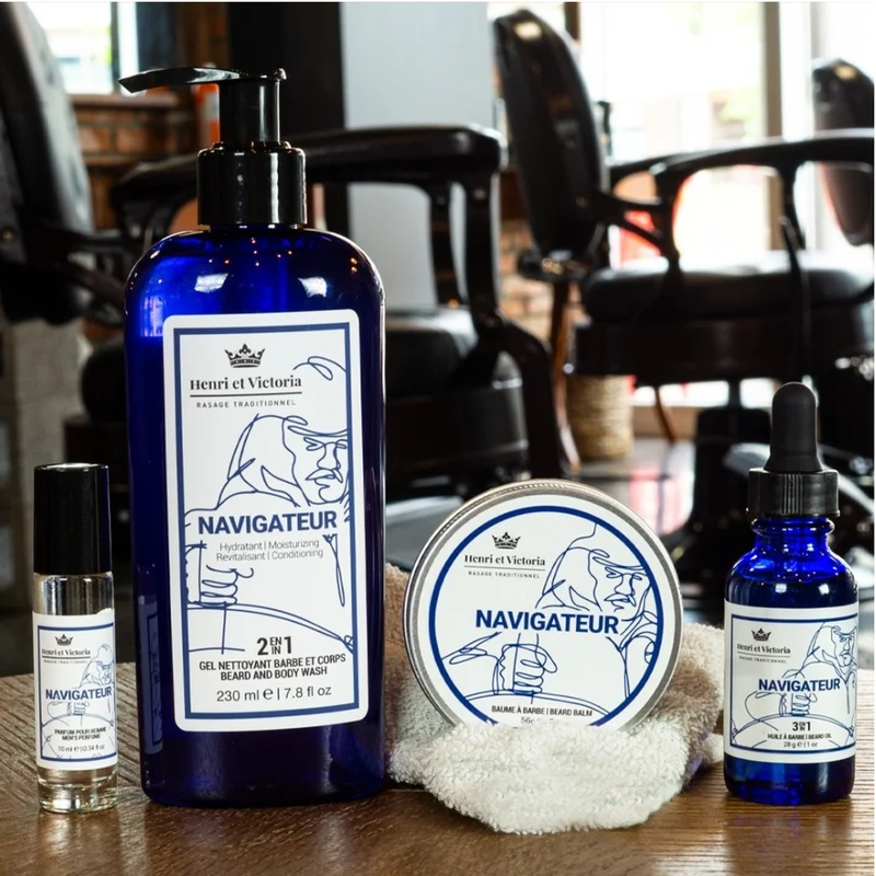 Gel nettoyant 2 en 1 barbe et corps hydratant et revitalisant "Navigateur" (230ml/7.8oz)