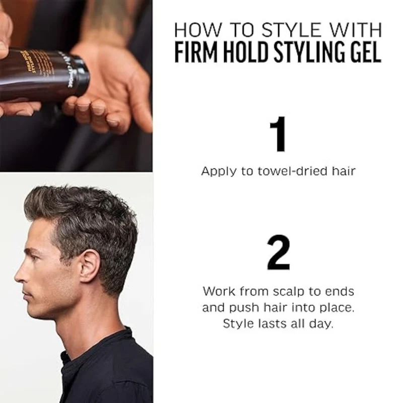 Gel coiffant "Firm Hold Styling Gel" - Tenue forte brillance élevé
