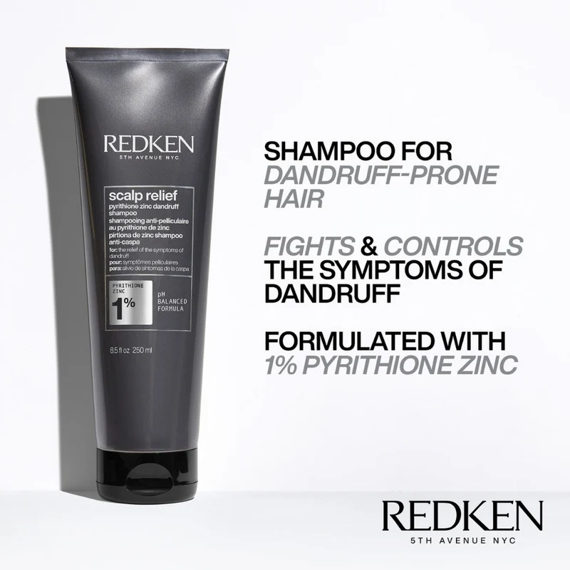 Shampoing antipelliculaire "Scalp Relief" riche en pyrithione de zinc - Pour cheveux et cuir chevelu sec et avec pellicules (250ml/8.5oz)
