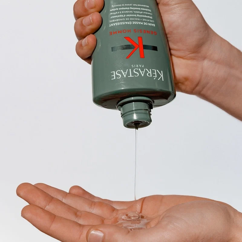 Shampoing booster d'épaisseur Bain de Masse Épaississant Genesis Homme - Pour cheveux affaiblis, tendance à s'affiner