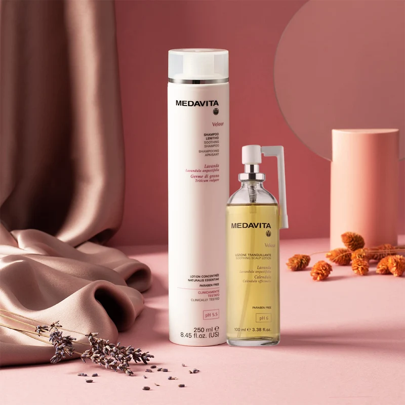 Ensemble "Solution Apaisante Velour" Shampoing et Lotion apaisante - Pour cuir chevelu sensible (250ml/8.45oz et 100ml/3.38oz)