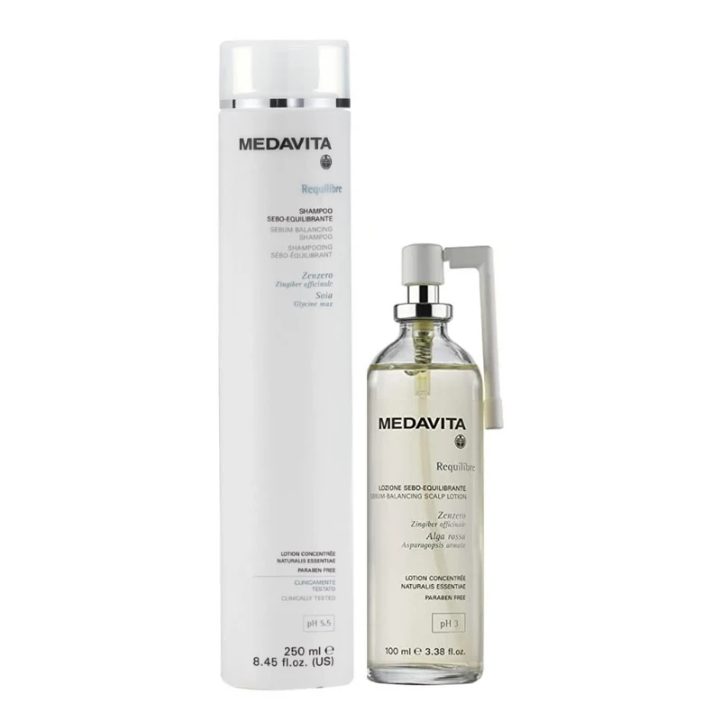 Ensemble sébo-équilibrant "Solution Requilibre" Shampoing et Lotion - Pour cuir chevelu gras (250ml/8.45oz et 100ml/3.38oz)