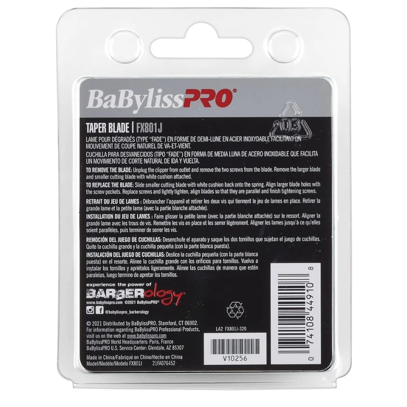 Lame de rechange pour tondeuse FX870 Lame pour dégradé FX801J acier inoxydable - Argent