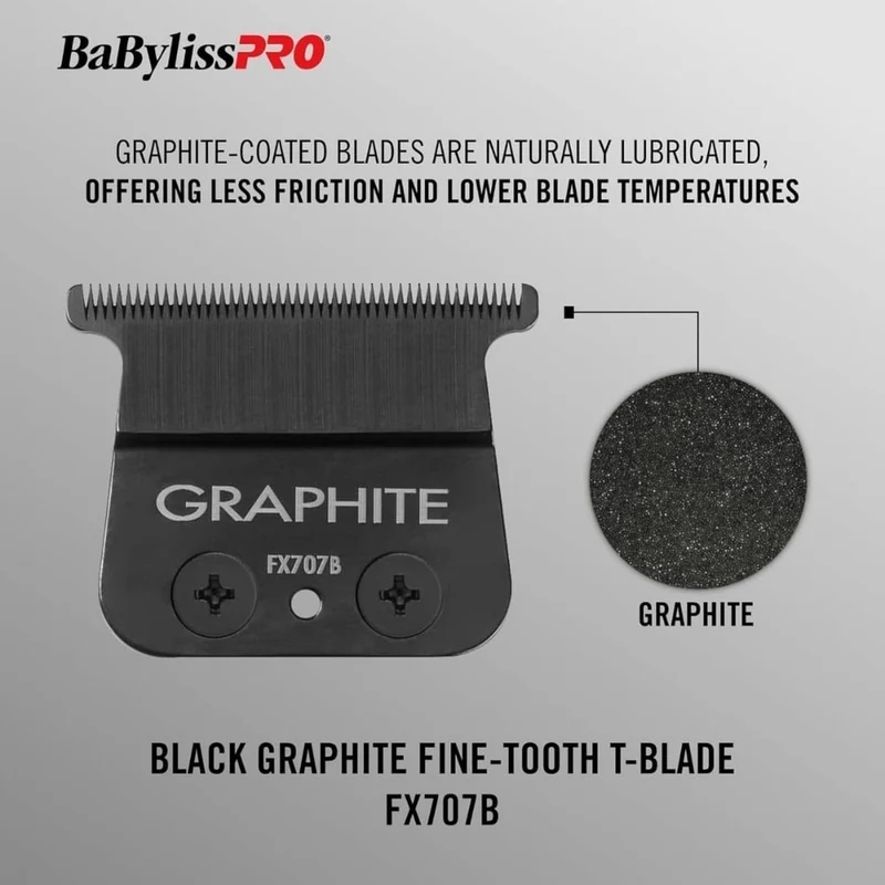 Lame de rechange pour tondeuse FX787 Lame en T à dents fines FX707B Graphite - Noir