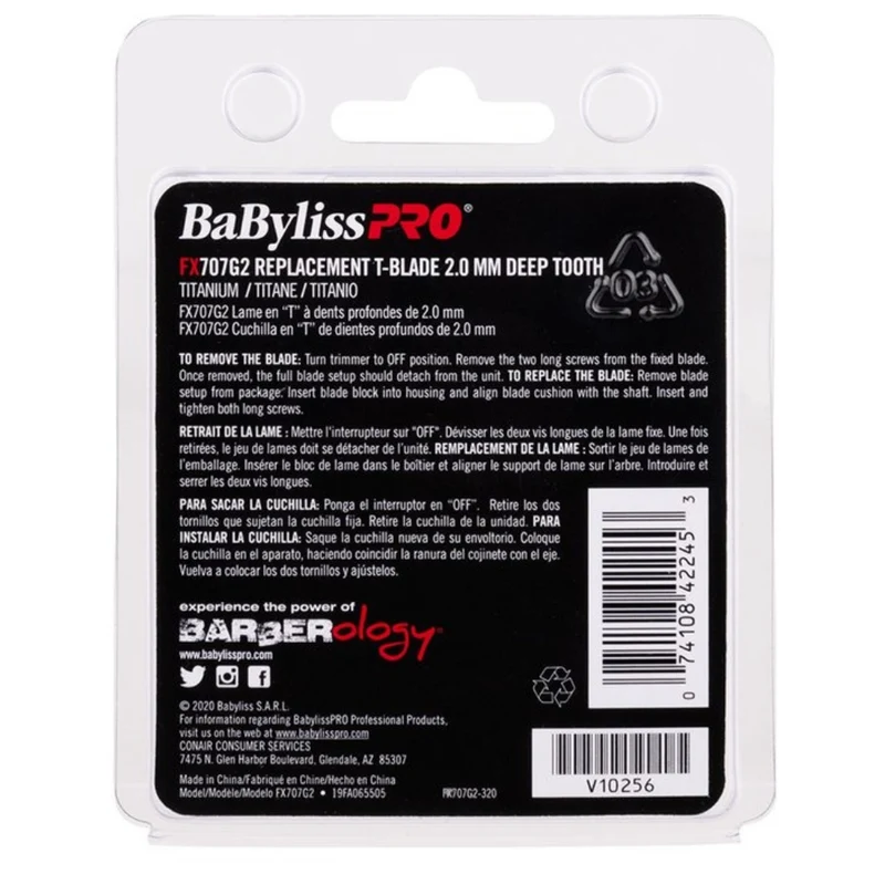 Lame de rechange pour tondeuse FX787 Lame en T à dents profondes de 2mm FX707G2 Titanium - Or