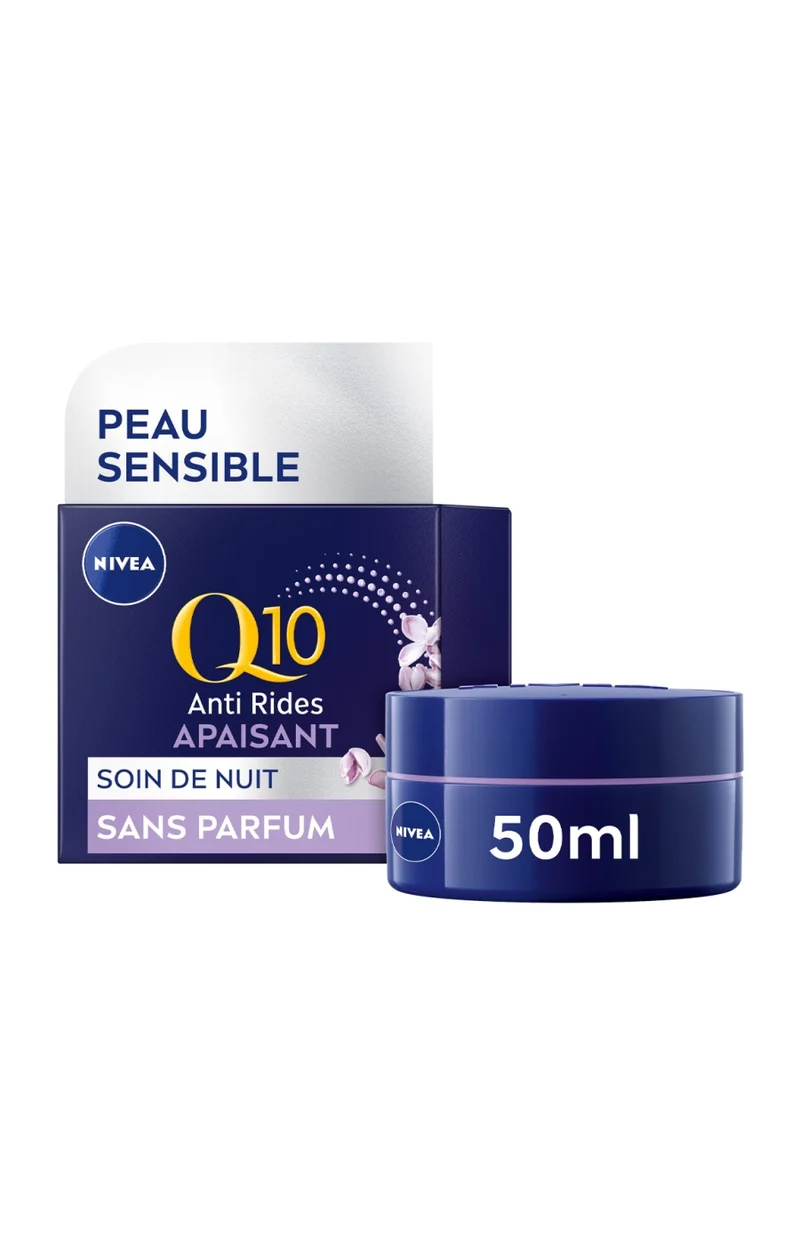 Crème anti-rides - Q10 Sensitive - Peaux sensibles - Nuit - 50 ml