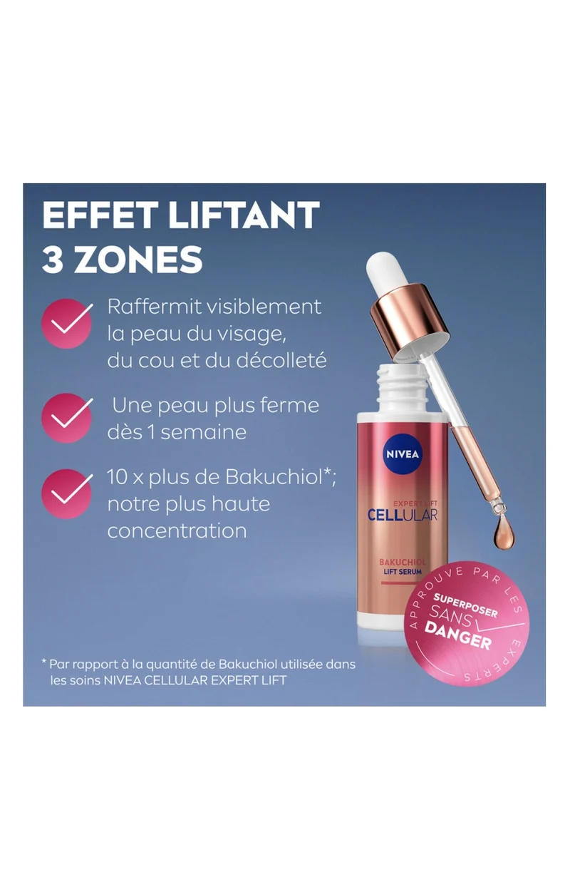 Sérum anti-âge - Expert Lift Cellular - Bakuchiol - Visage, cou & décolleté - 30 ml