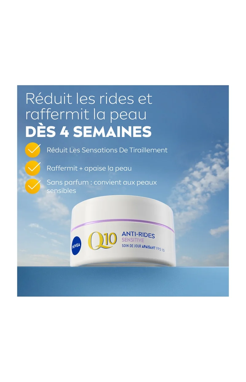 Crème anti-rides SPF15 - Q10 Sensitive - Peaux sensibles - Jour - 50 ml