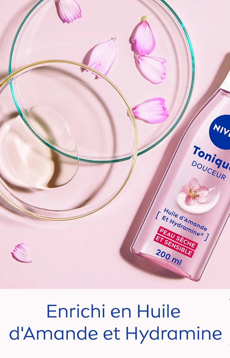 2 lotions toniques - Douceur - Huile d'amande douce - Peaux sèches & sensibles - 200 ml