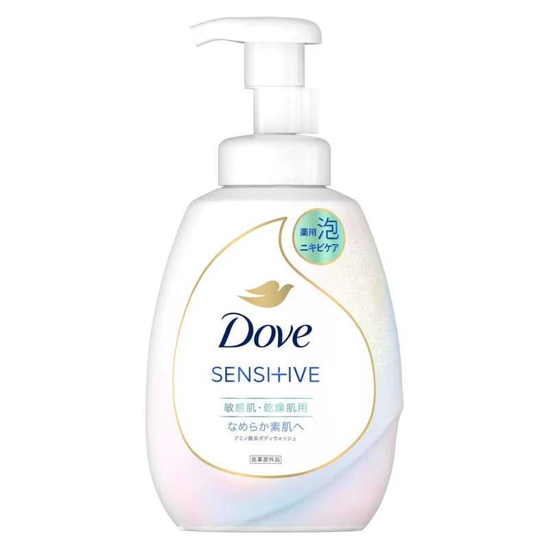 Dove Medicated Acne Care Foam Body Wash Pump 540G for Back Acne
