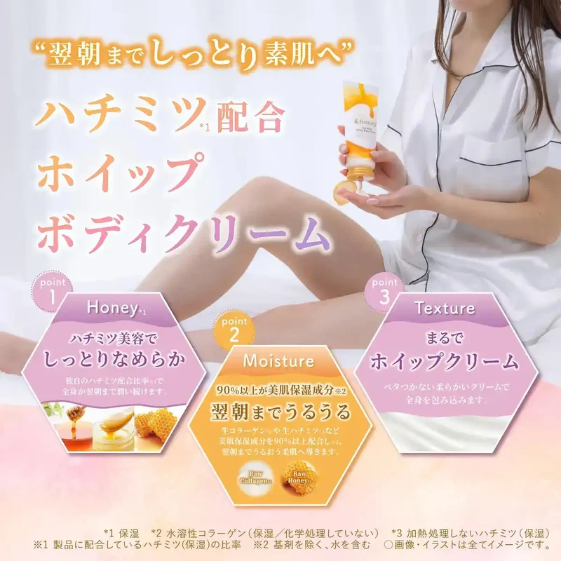 &honey Relax Moist Whipped Body Cream Urusara 180G Honey Aroma Scent