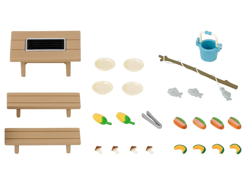 Epoch Sylvanian Families Barbecue Set Certified Toy Dollhouse for Ages 3+