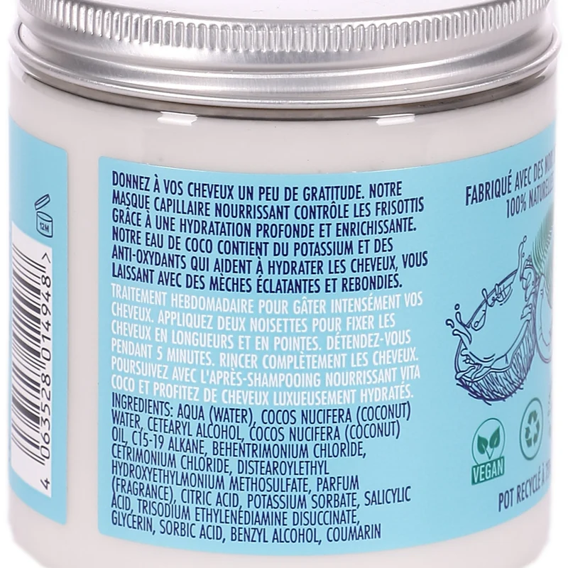 Masque nourrissant eau de coco
