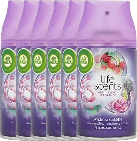 Airwick Freshmatic Max Navulling – Mystical Garden - 6 stuks - Voordeelverpakking