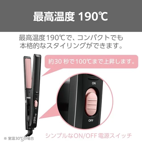 TESCOM Hair Iron Straightening Iron 18mm International THS7 AC100-120V/200-240V