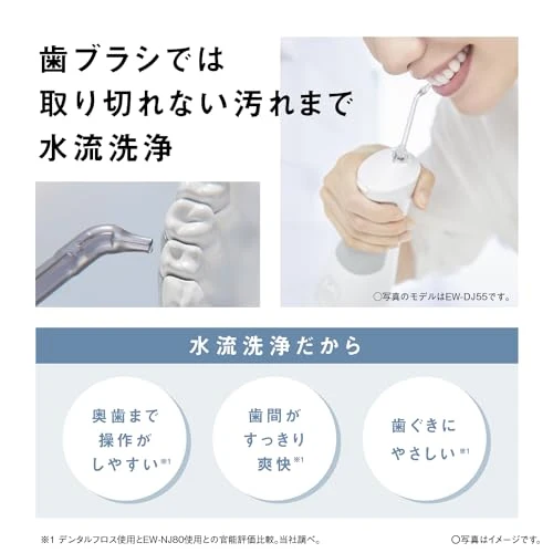 Panasonic Oral Rinser Jet Cleansing Washer Doltz White EW-NJ80-W AC100V-AC240V