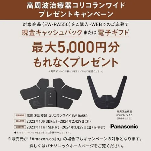 Panasonic CoriCoran Wide RF Therapy Machine EW-RA550-K Black
