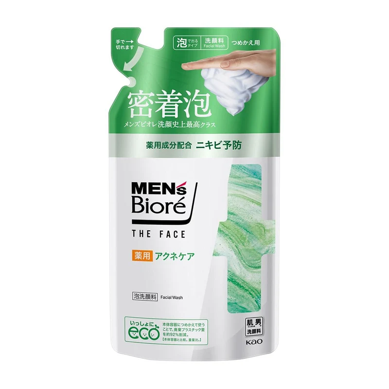 Mens Biore The Face Acne Care Refill Fresh Musk Scent 170ml