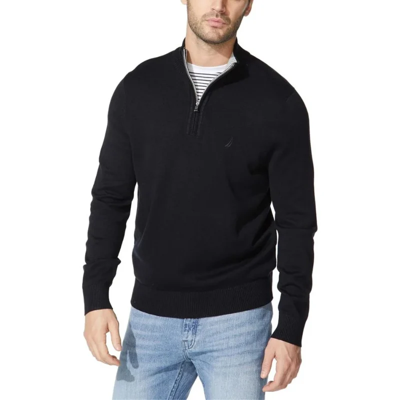 NAUTICA - Chandail à Fermeture à Glissière un Quart pour Homme