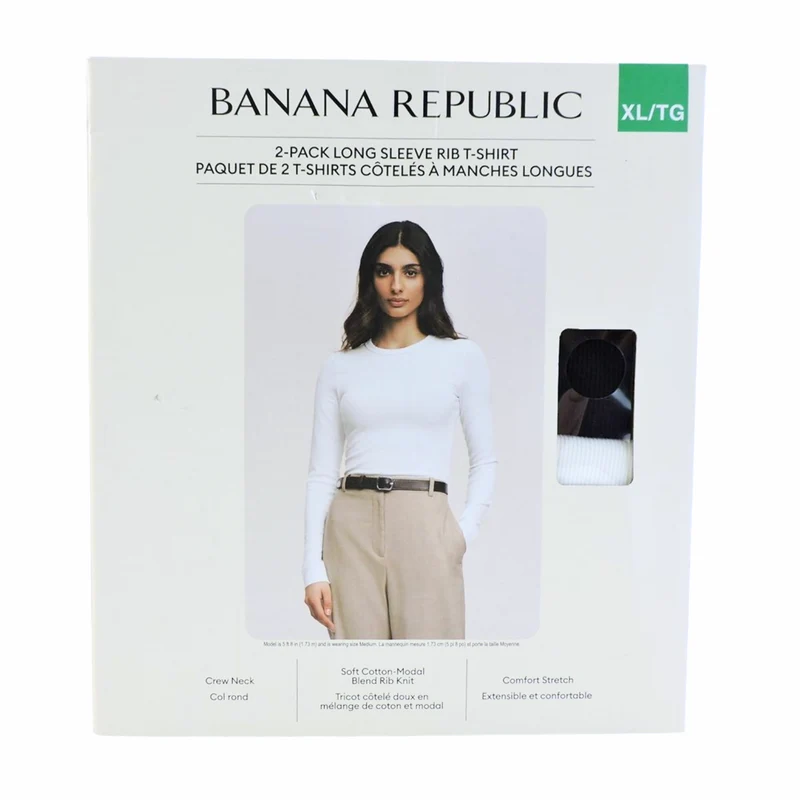 BANANA REPUBLIC - Paquet de 2 Chandails Côtelés à Manches Longues pour Femme