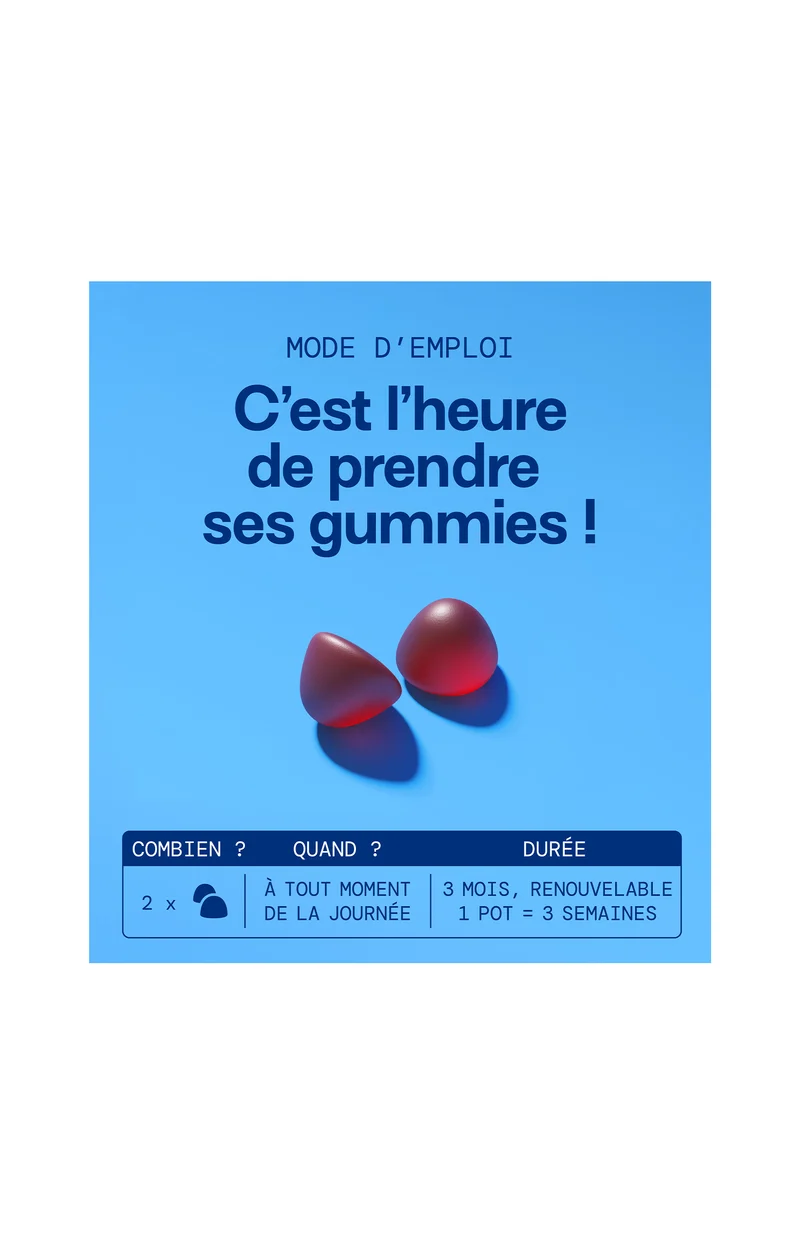 Recharge - Gummies Cheveux et Ongles - Pousse et renforcement - 1 mois