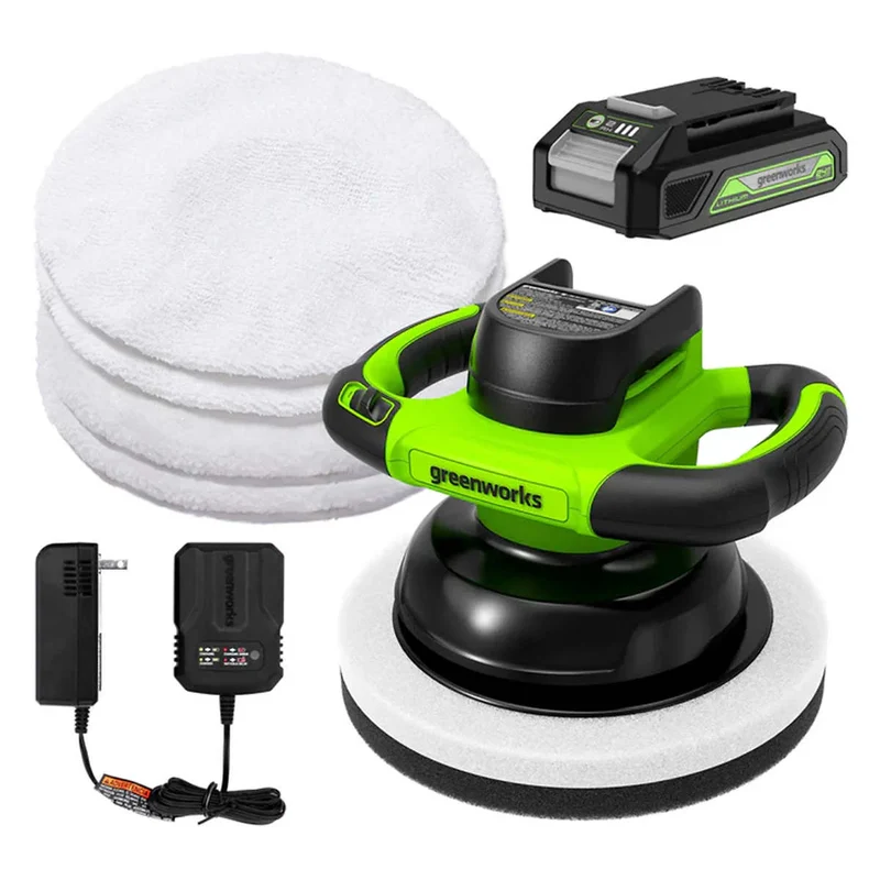GREENWORKS - Tampon Orbital and Polisseuse Sans Fil de 10 po Powerall 24